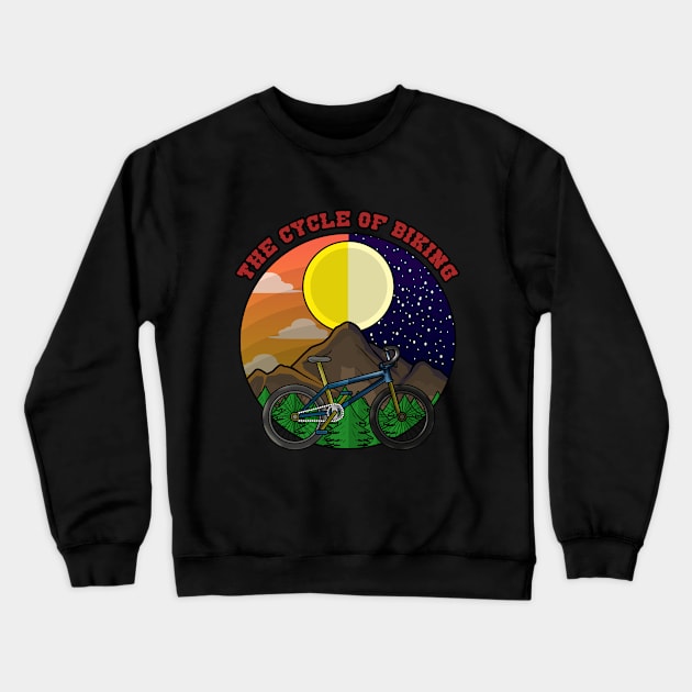 The cycling of biking Crewneck Sweatshirt by Markus Schnabel